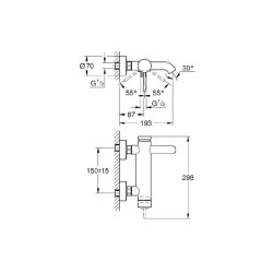 Grohe Essence Banyo Bataryası Warm Sunset 33624DA1 - 2