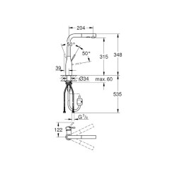 Grohe Essence Spiralli Eviye Bataryası 30270EN0 - 2