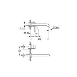 Grohe Essence İki Delikli Lavabo Bataryası L- Boyut 19967GN1 - 2