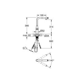 Grohe Essence Smart Control Eviye Bataryası 31615EN0 - 2