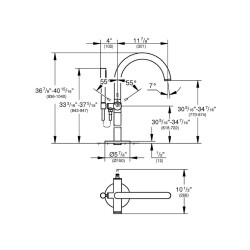 Grohe Ayaklı Yerden Küvet Bataryası Atrio Krom 32653003 - 2