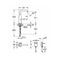 Grohe Fotoselli Lavabo Bataryası 36444000 - 2