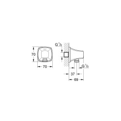 Grohe Grandera Askılı Duş Çıkış Dirseği 27970DA0 - 2