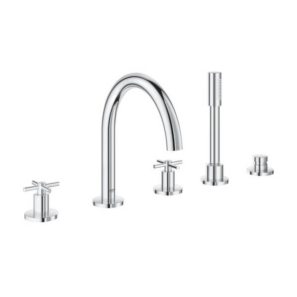 Grohe Küvet Bataryası 5 Delikli Atrio Krom 19923003 - 1