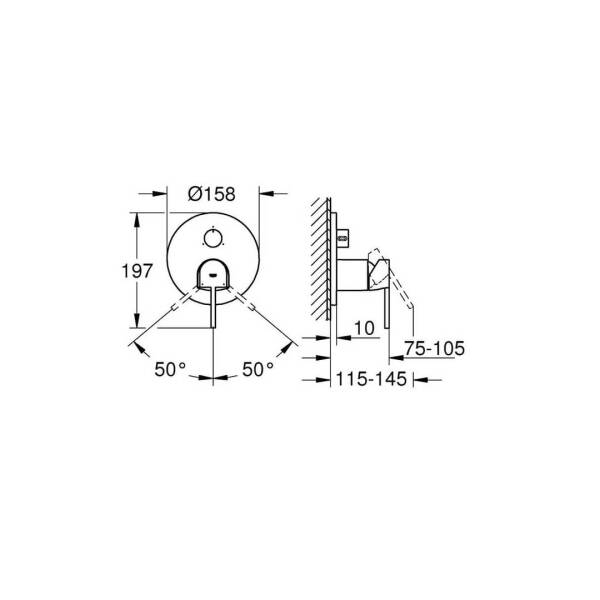 Grohe Plus Ankastre Banyo Bataryası 24093003 - 2