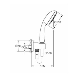 Grohe Temposta 100 El Duş Seti 2 Akışlı 26406001 - 2