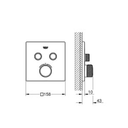 Grohe Grohterm Smartcontrol Ankastre Termostatik Banyo Bataryası 29124000 - 2