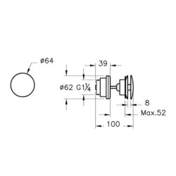 Vitra Lavabo Yuvarlak Süzgeci Universal Basmalı A4514934 - 2