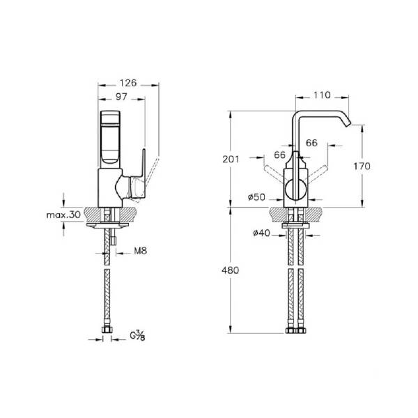 Vitra Suit U Lavabo Bataryası A4246723 - 2